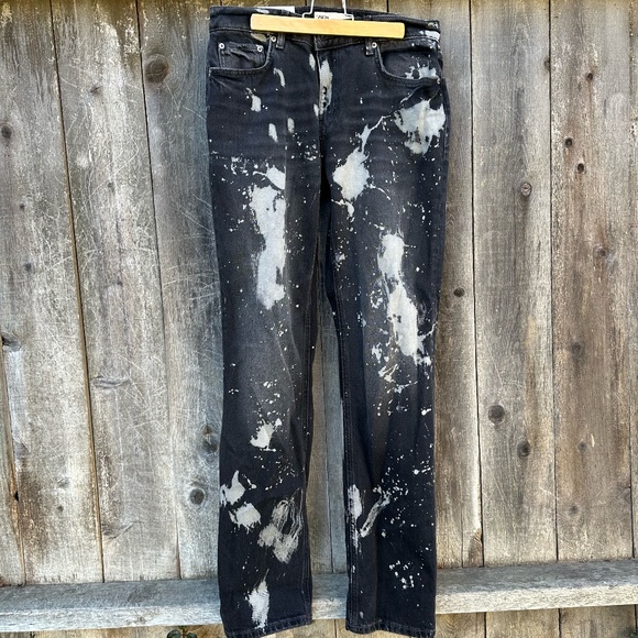 Zara Jeans Zara Bleached Mid Rise Slim Fit Jeans Out Of Stock On